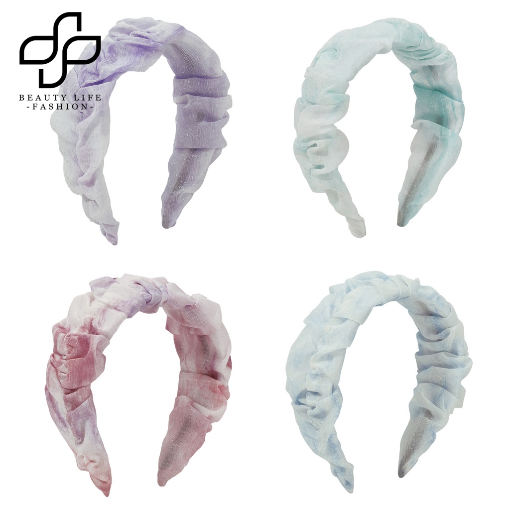 Băng Đô Vải Tuyn Chống Trượt Màu Sắc Gradient Thời Trang Dành Cho Nữ