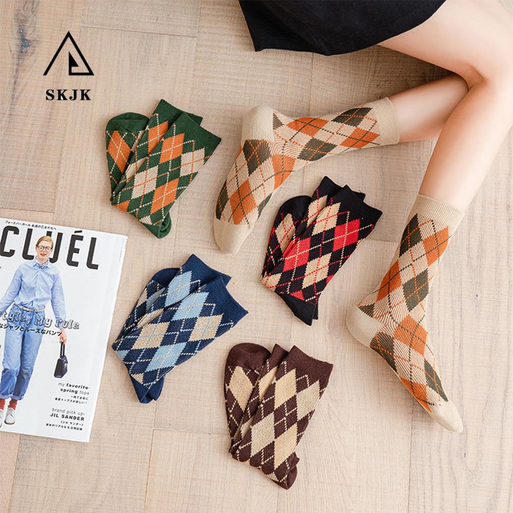 Vớ Cotton Họa Tiết Sọc Cổ Điển Chất Lượng Cao Cho Nữ