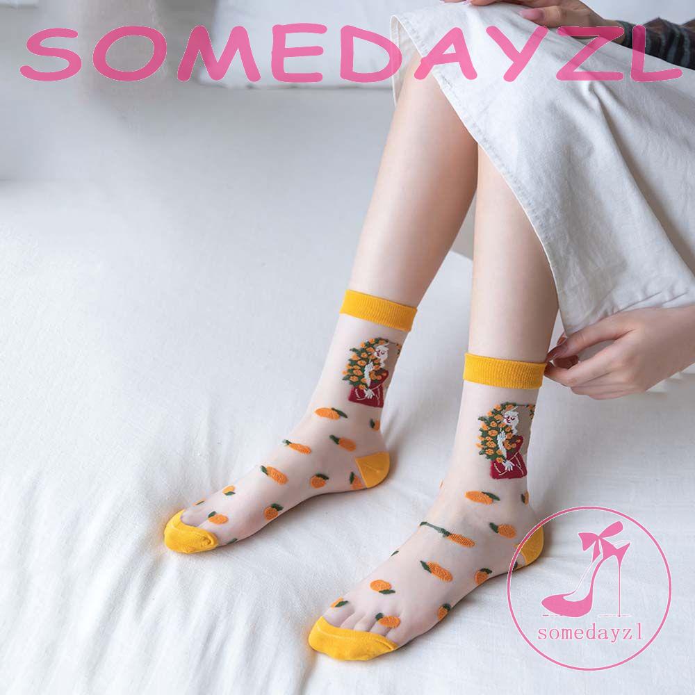 Đôi Vớ Ren Hoa Trong Suốt Phong Cách Hàn Quốc Dành Cho Nữ