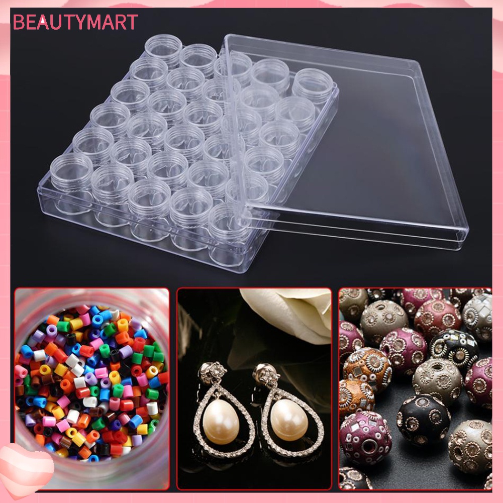Set 30 Hộp Nhựa Trong Suốt Đựng Trang Sức / Móng Tay Tiện Dụng