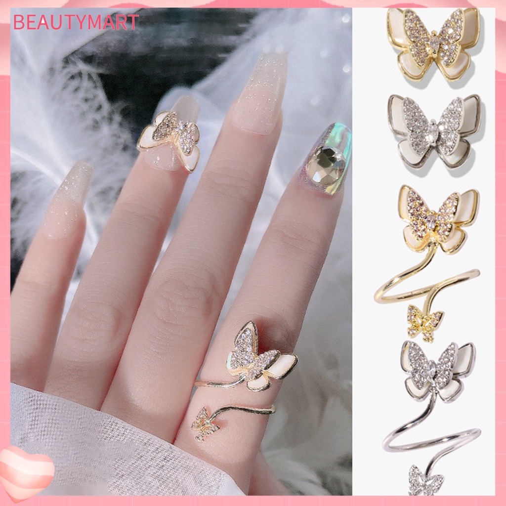 Phụ Kiện Đính Trang Trí Móng Tay Hai Lớp Tinh Tế Dễ Phối Đồ Dành Cho Nữ