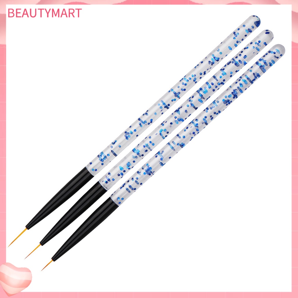 Set 3 Cọ Vẽ Trang Trí Móng Tay Nghệ Thuật Không Biến Dạng Tiện Dụng