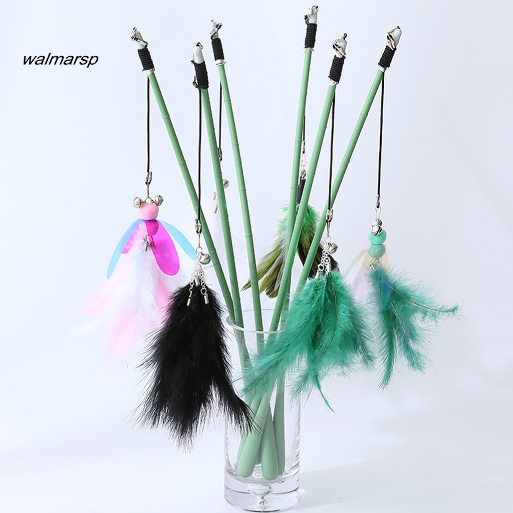 Gậy Trêu Mèo Gắn Lông Vũ Có Chuông Vui Nhộn