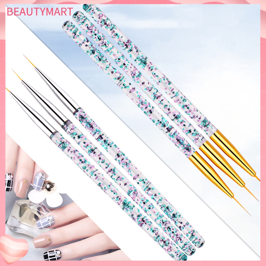 Set 3 Bút Vẽ Móng Tay Acrylic Siêu Mỏng Họa Tiết Độc Đáo Cho Nữ DIY