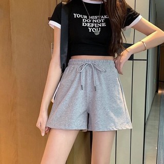 Quần Short Thể Thao Dáng Rộng Màu Trơn Thời Trang Cho Nữ