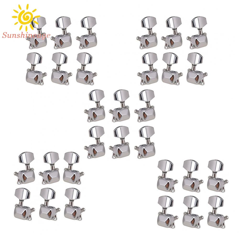 Bộ 6 Nút Chỉnh Dây Đàn Bằng Kim Loại Bán Nguyệt Cho Guitar Điện Acoustic