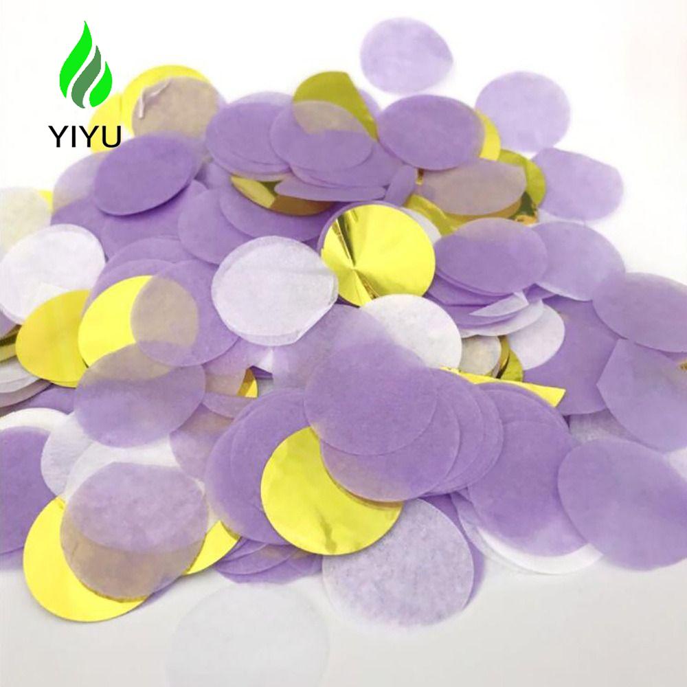 YIYU 1 Bong Bóng Giấy Melange Hình Tròn Dùng Trang Trí Tiệc Sinh Nhật / Tiệc Mừng Em Bé