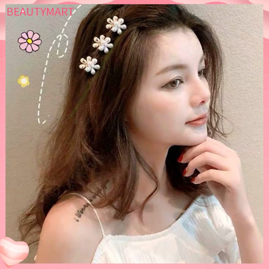 Kẹp Tóc Mini Kiểu Retro Đính Ngọc Trai Giả Dễ Thương