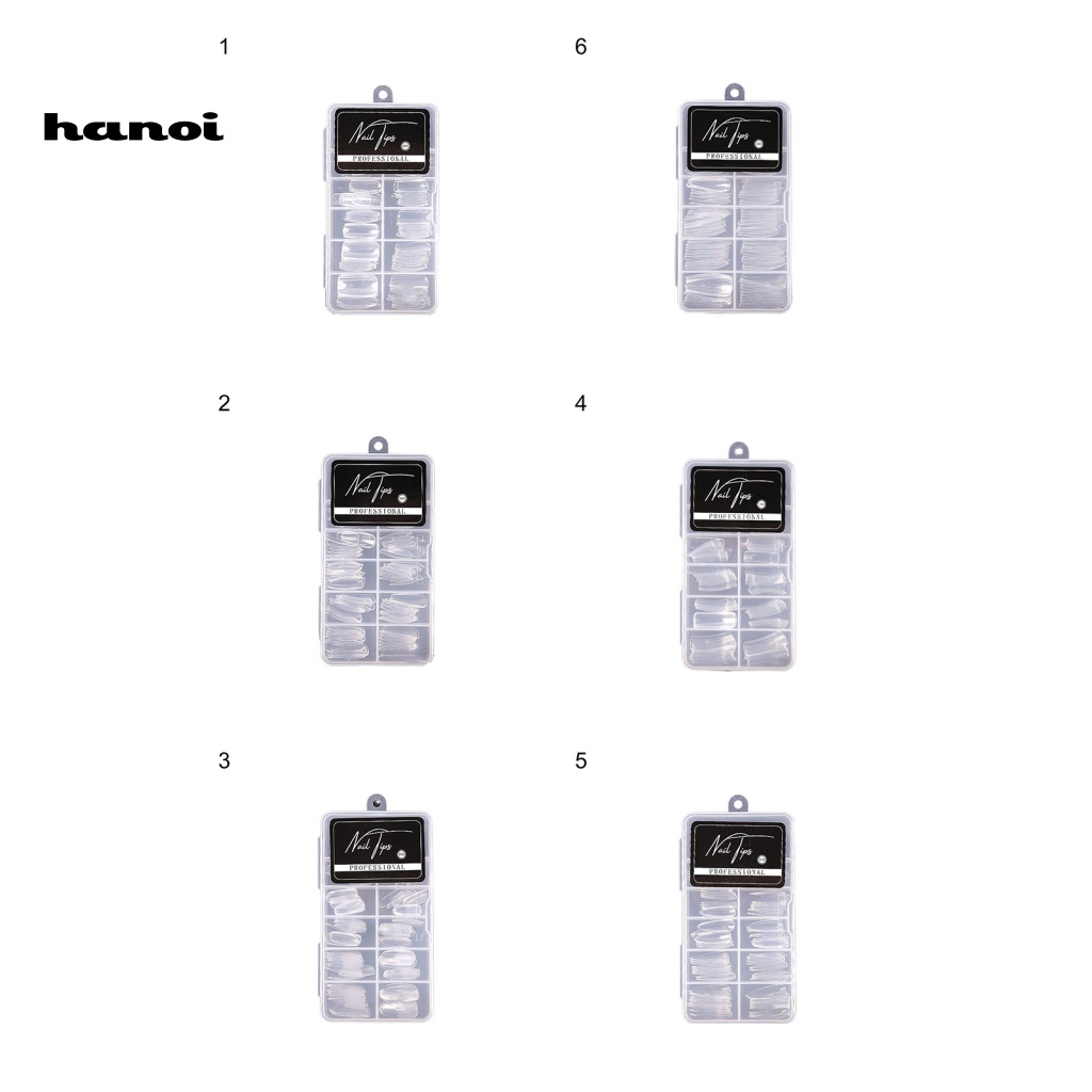 Hộp 100 Móng Tay Giả Trong Suốt Tái Sử Dụng Linh Hoạt Cho Nữ