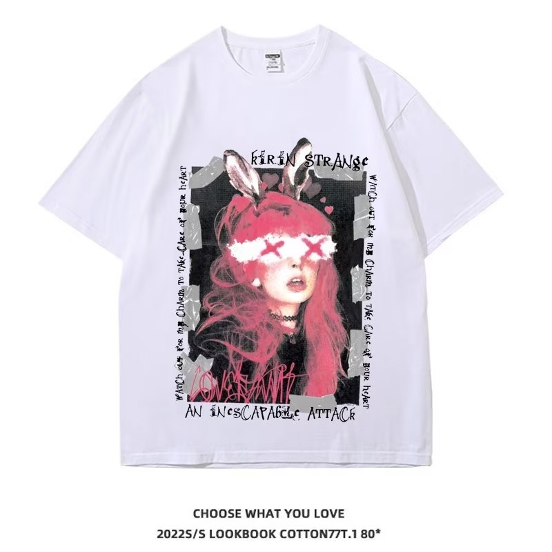 Áo Thun Ngắn Tay Phong Cách Hip Hop Âu Mỹ Cổ Điển Thời Trang Đường Phố Mới