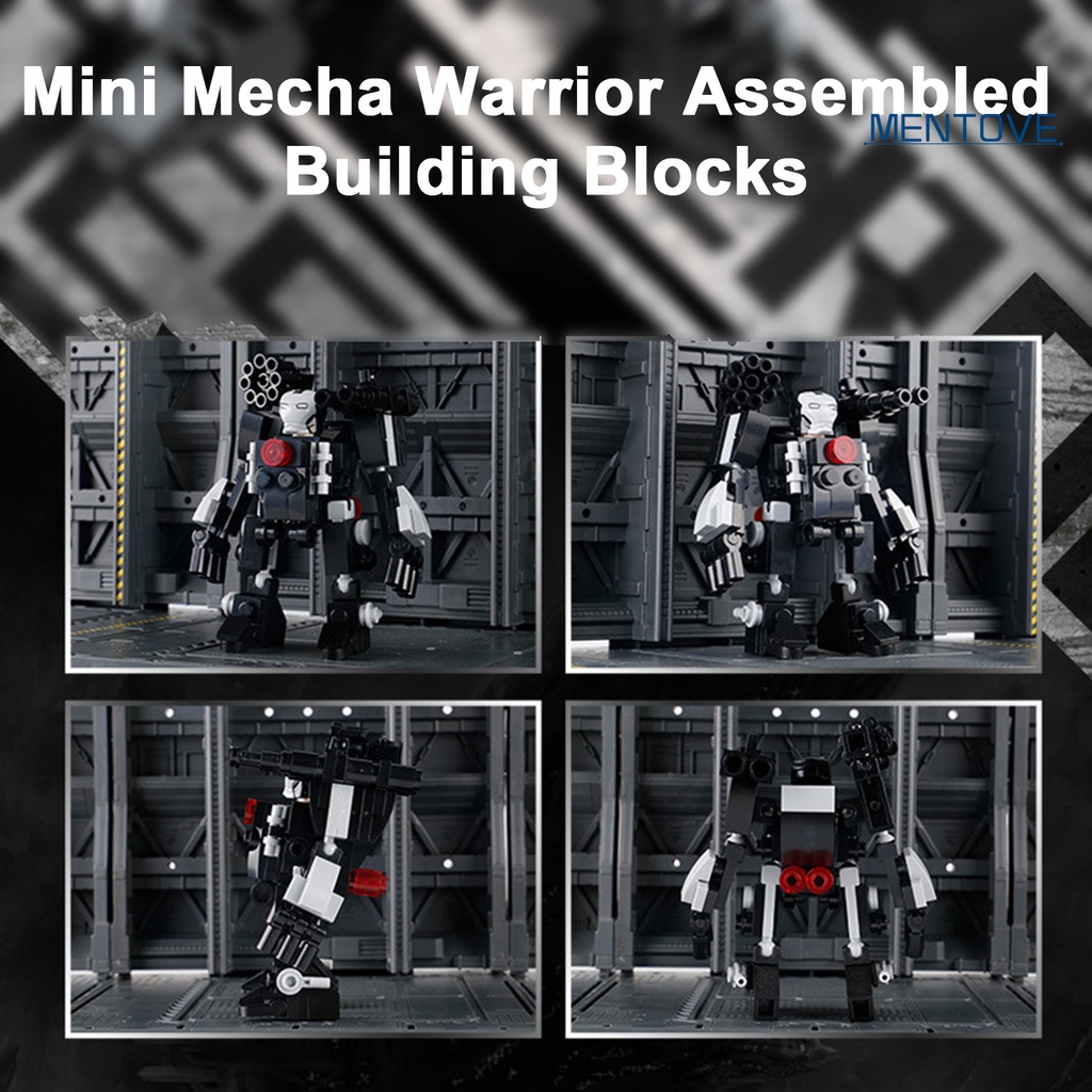 [MT] Đồ Chơi Lắp Ráp Đồ trang trí Chiến Binh Mecha Bằng Nhựa Màu Đen Có Khớp Cử Động Được DIY Làm Quà Tặng Cho Bé