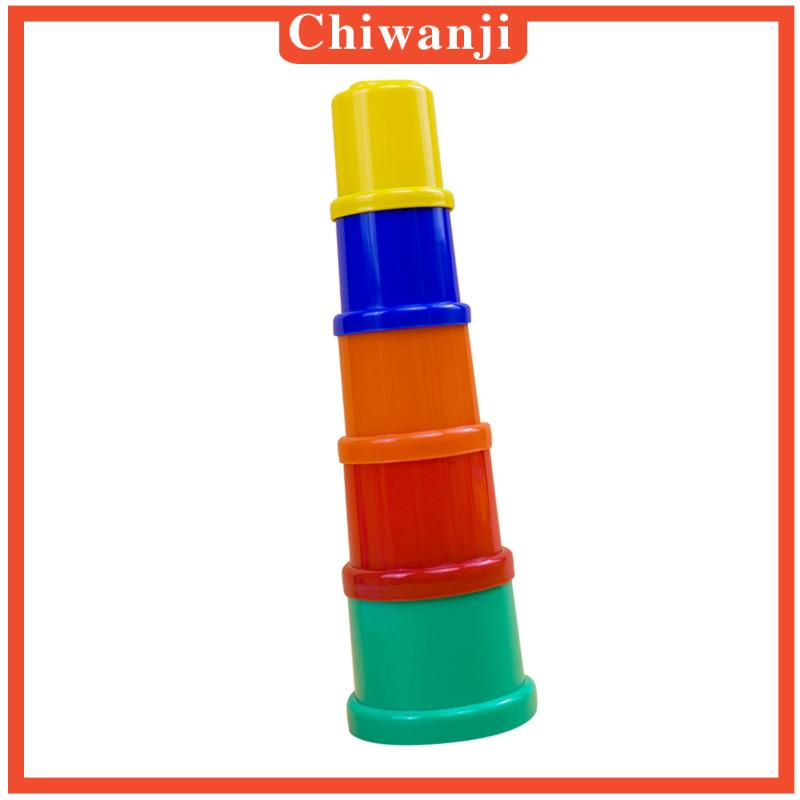 Bộ Đồ Chơi Cốc Xếp Chồng Lên Nhau 5 Tầng Nhiều Màu Sắc Giáo Dục Cho Bé