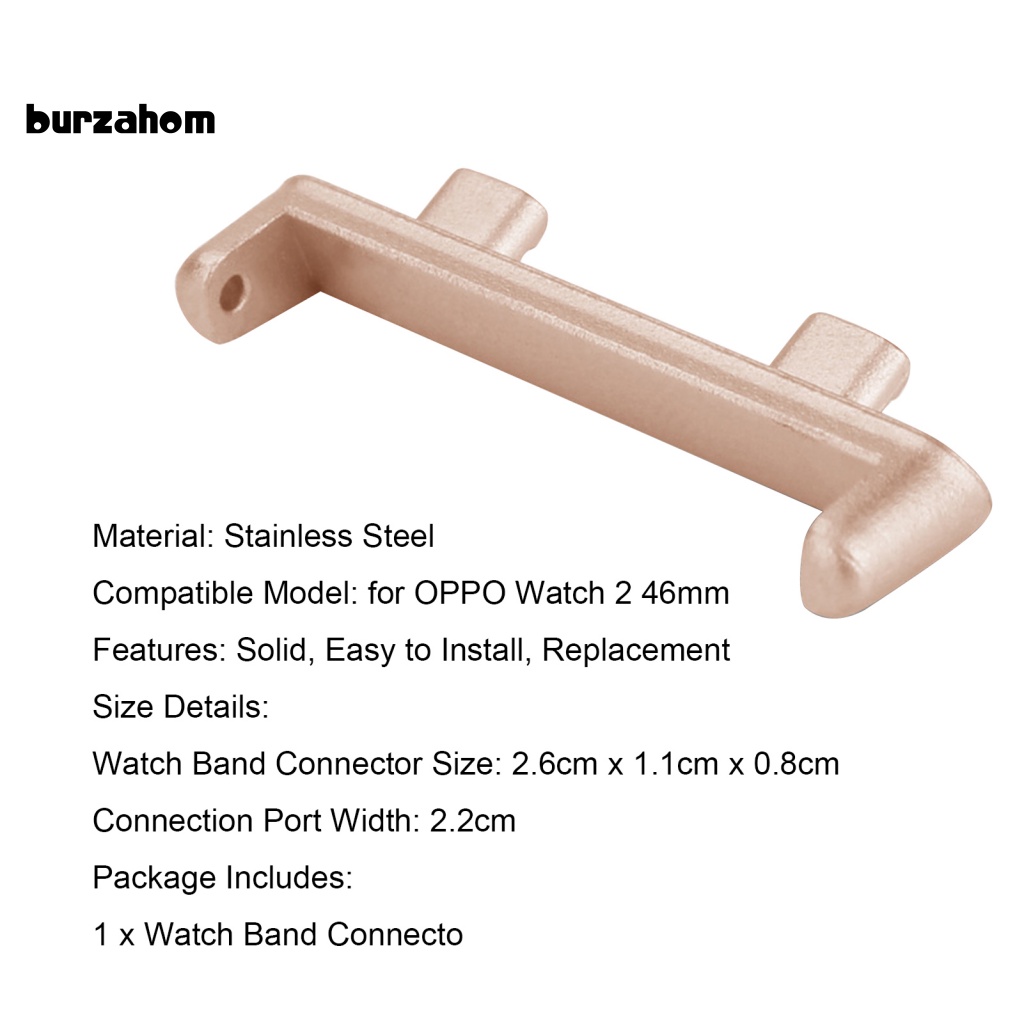 Đầu Nối Tháo Lắp Nhanh Bằng Thép Không Gỉ Cho Đồng Hồ OPPO Watch 2 46mm