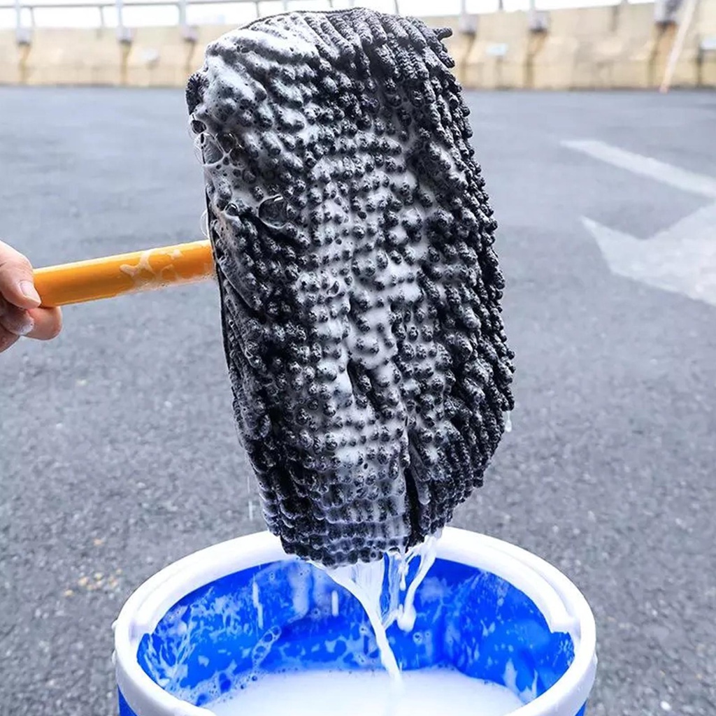 Cây Lau Xe Hơi Lông Mềm Không Đau Có Thể Thu Gọn K1E7