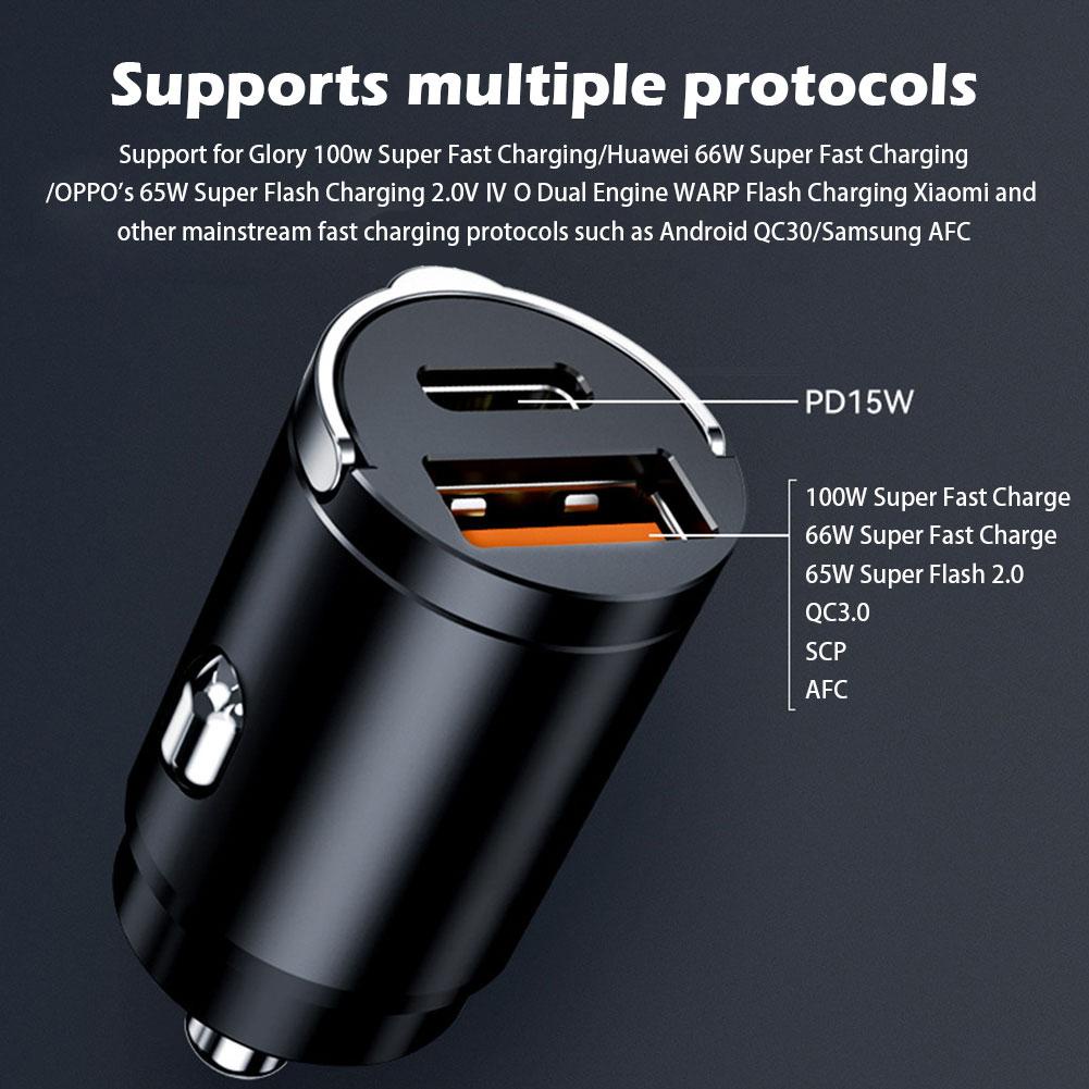 Tẩu Sạc Nhanh 2 Cổng Usb QC3.0 PD 5A 12-24V Cho Xe Hơi N6X3