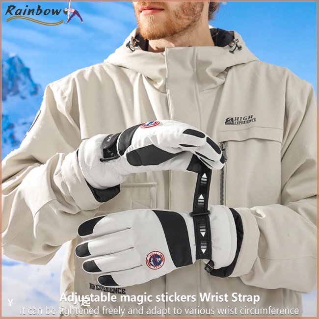 1 Đôi Găng Tay Trượt Tuyết Giữ Ấm Chống Trượt Chống Thấm Nước Có Thể Dùng Màn Hình Cảm Ứng