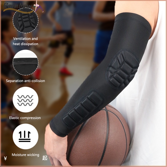 1 Cặp Đệm Bảo Vệ Khuỷu Tay Chống Va Chạm Thiết Kế Kiểu Tổ Ong Cho Nam Nữ