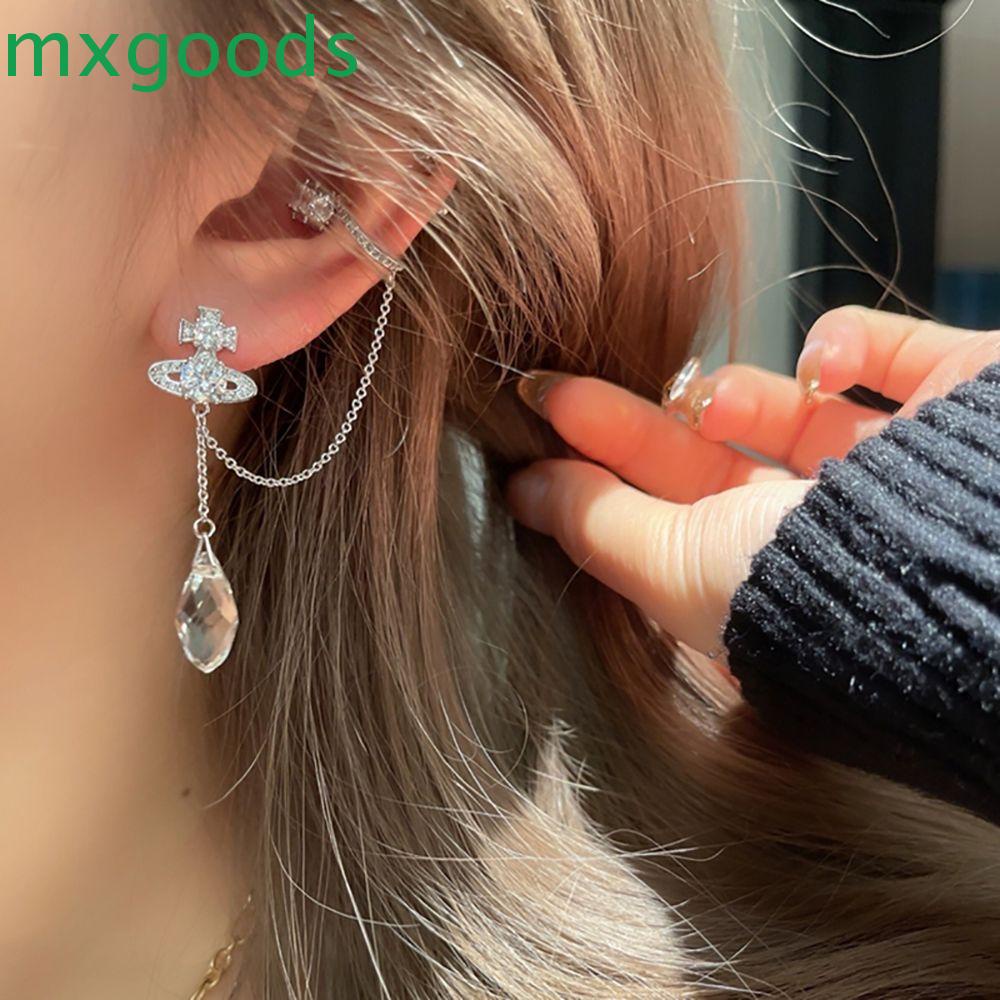 Khuyên Kẹp Sụn Tai Dạng Dây Xích Dài Sáng Bóng Phong Cách Hip Hop Hàn Quốc Cá Tính Dành Cho Bạn Nữ