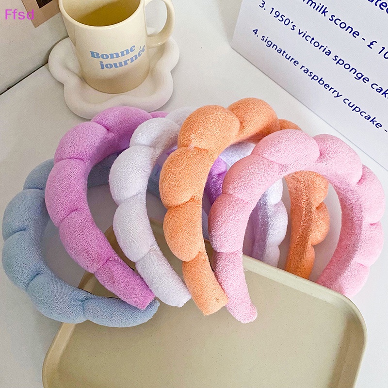 Băng Đô Cài Tóc Bằng Vải Nỉ Bong Bóng Trang Điểm Spa Cổ Điển Hàng Bán Chạy