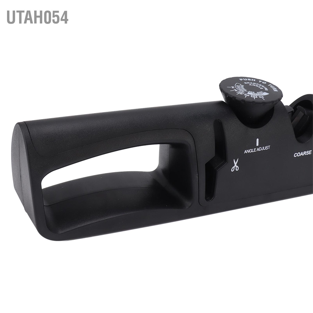 Utah054 Dụng Cụ Mài Dao Có Thể Điều Chỉnh 4 Trong 1 Màu Đen Sắc Nét Nhà Bếp Cho Hàng Gia Đình