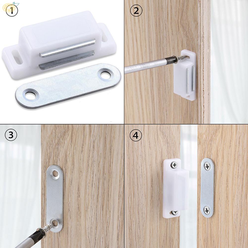 【VARSTR】Magnetic Catches Magnetic White 4.5cm 6PCS Brown Cabinet Cabinet Latches