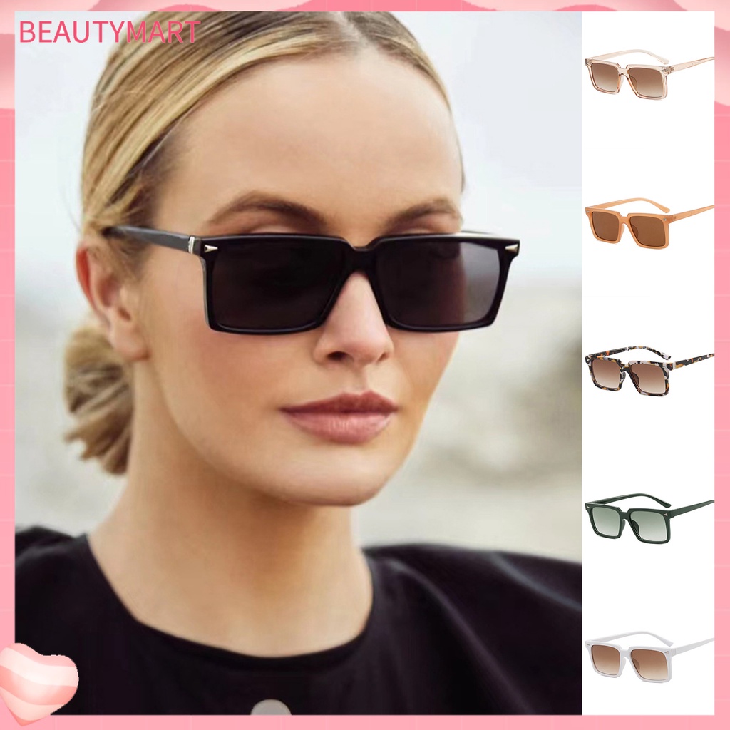 Kính Mát Hình Chữ Nhật Nhỏ Chống Tia UV400 Màu Sắc Thời Trang Unisex