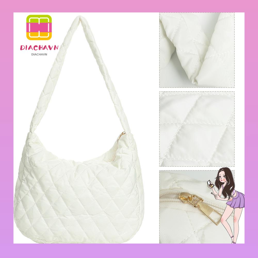 Túi Đeo Vai Họa Tiết Sọc Caro Chất Liệu Cotton Nhẹ Nhàng Thời Trang Cho Nữ