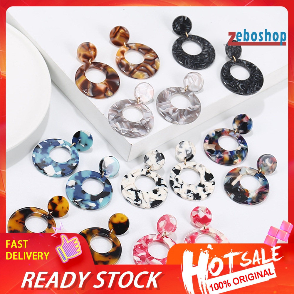 Khuyên Tai Hình Tròn Rỗng Phong Cách Vintage Cho Nữ