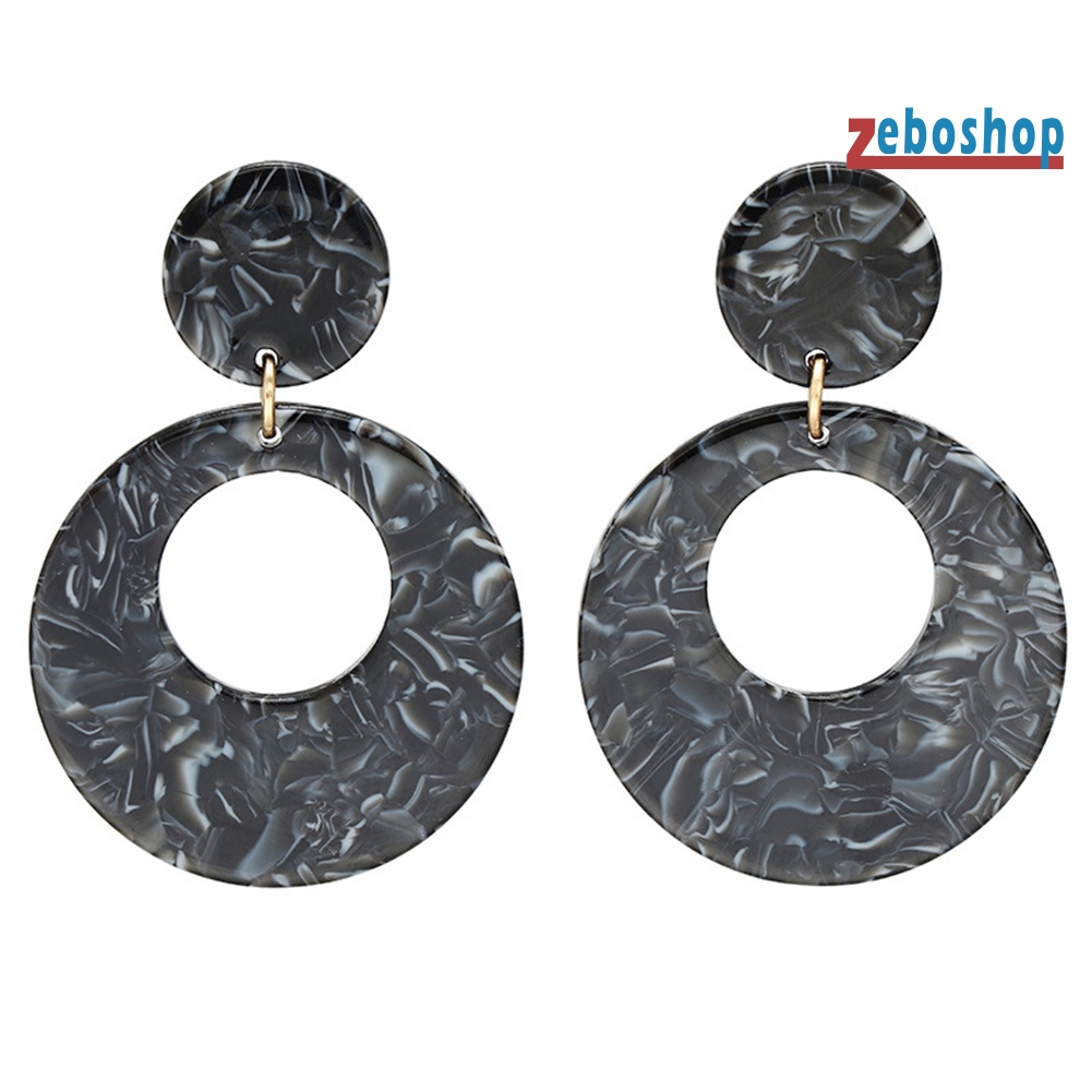 Khuyên Tai Hình Tròn Rỗng Phong Cách Vintage Cho Nữ