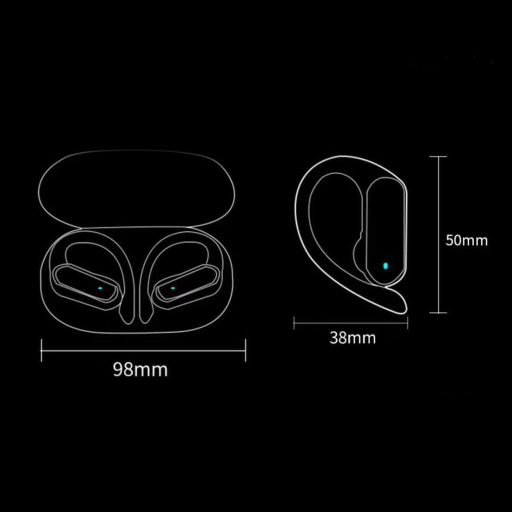 1 Cặp Tai Nghe Nhét Tai Không Dây Kết Nối Bluetooth Âm Thanh Nổi HiFi Giảm Tiếng Ồn Kèm Hộp Sạc