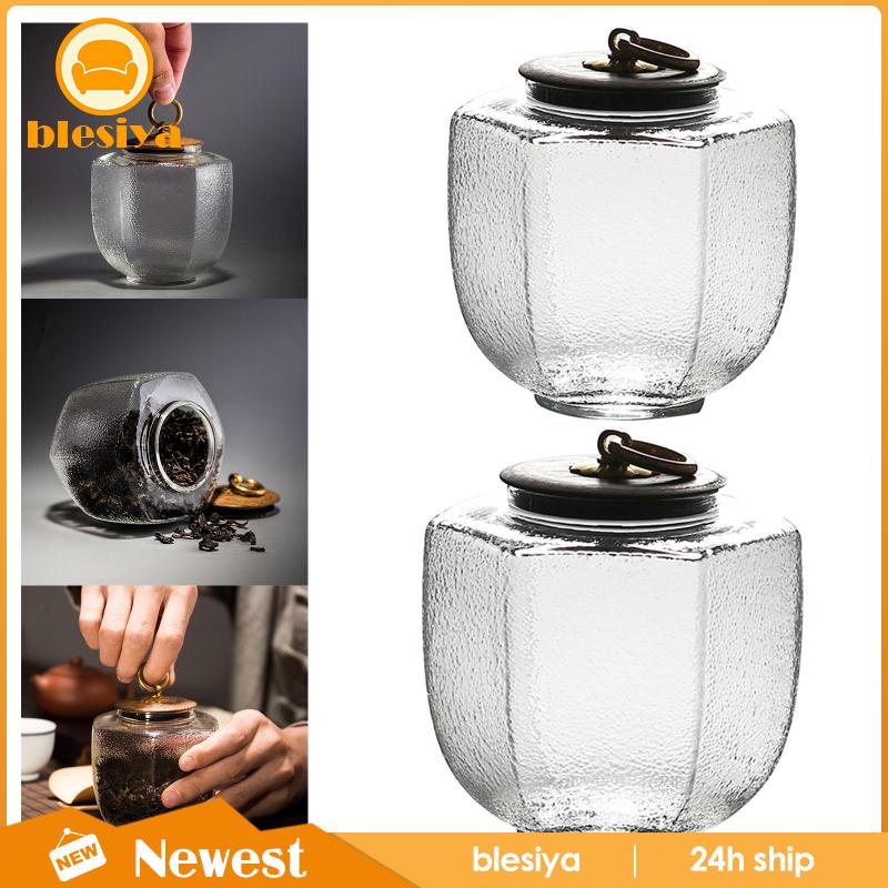 Hũ Thủy Tinh Tròn Đựng Trà / Thức Ăn Phong Cách Retro Cho Phòng Bếp / Phòng Ăn