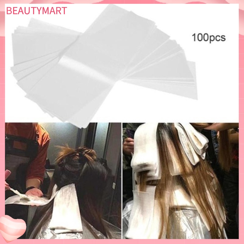 Set 100 Tấm Tách Giấy Bằng Nhựa Có Thể Tái Sử Dụng Cho Salon Làm Tóc