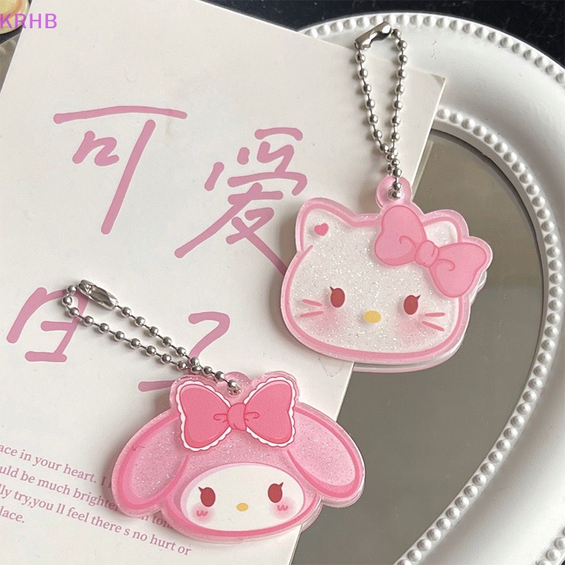 Móc Chìa Khóa Bằng Acrylic Hình Sanrio Kuromi Hello Kitty Purin Pachacco Dễ Thương Mới
