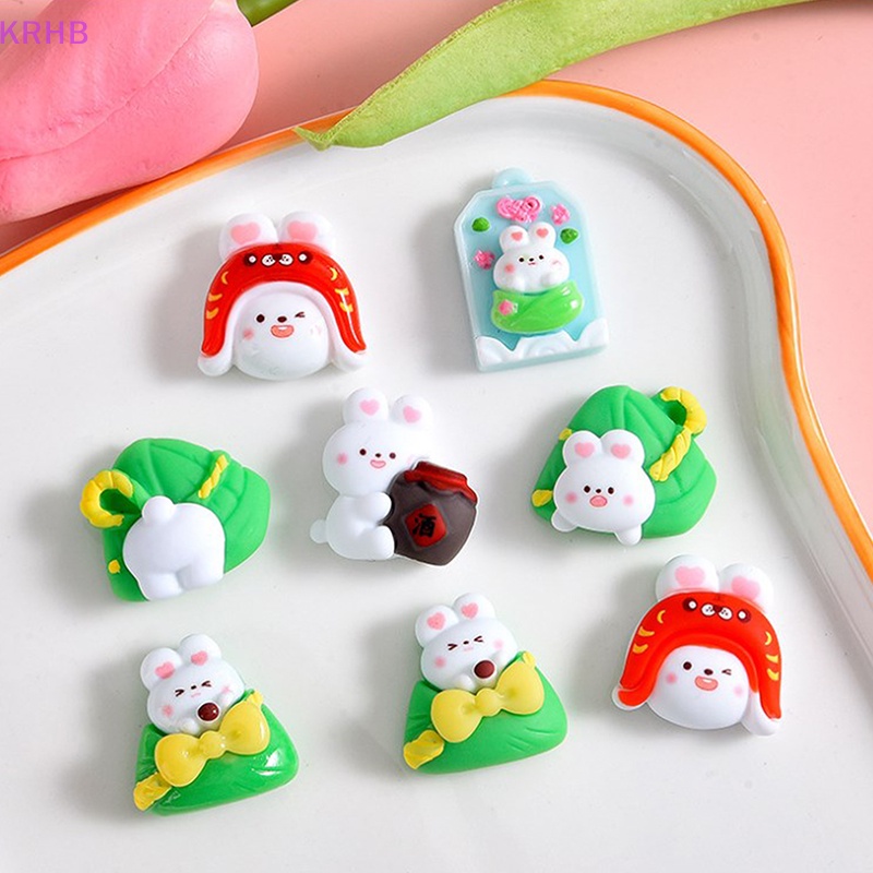 Set 5 Kẹp Tóc Nhựa Hình Thỏ Dễ Thương Cho Nữ Mới