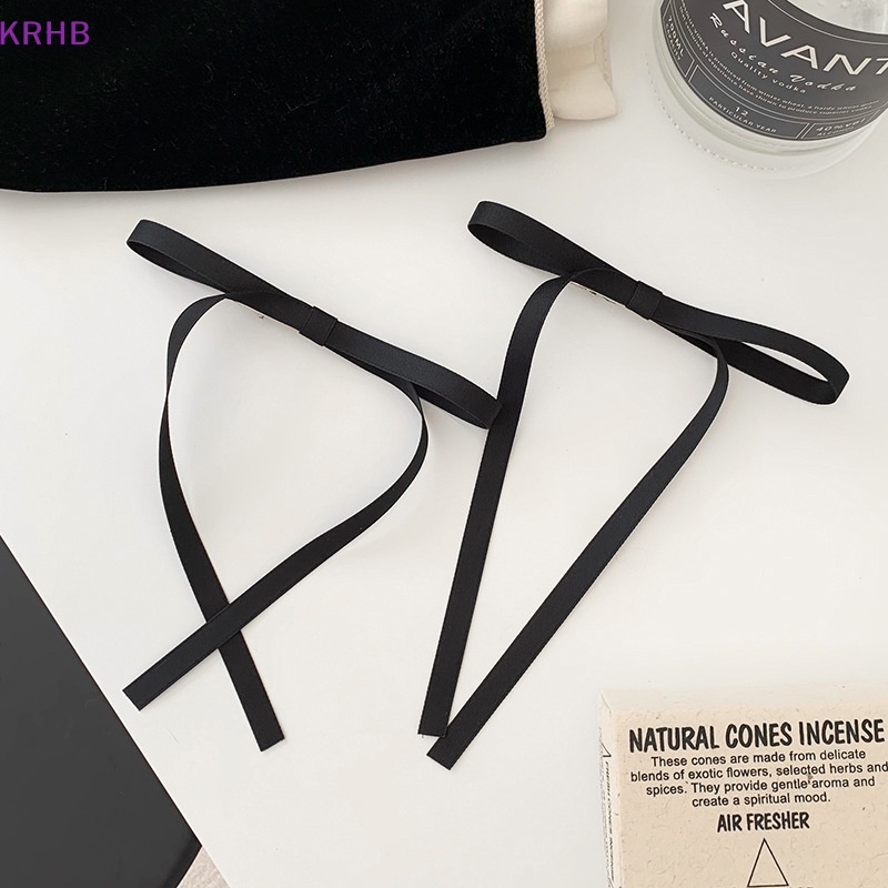 1 Cặp Kẹp Tóc Nơ Dài Thời Trang Dành Cho Nữ Mới