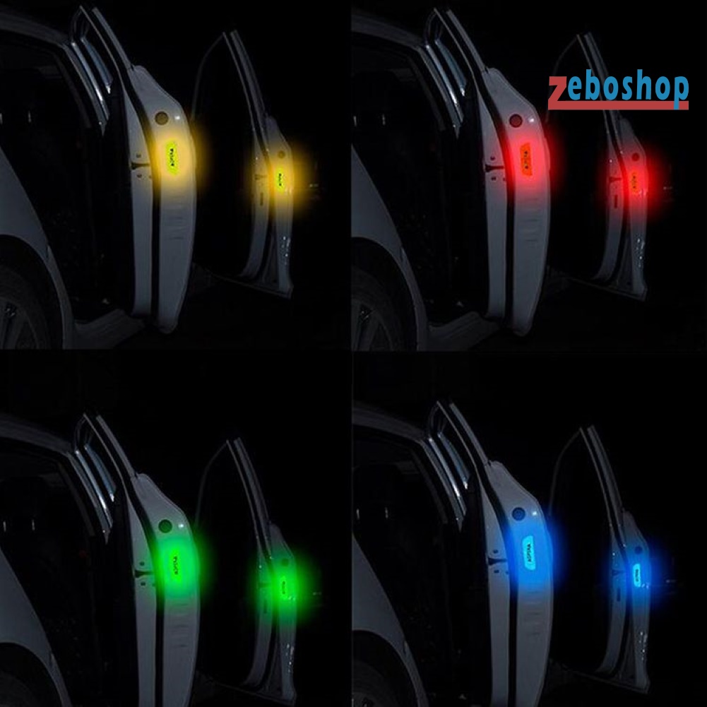 Set 4 Đề Can Phản Quang Cảnh Báo Mở Cửa Xe Hơi Chuyên Dụng