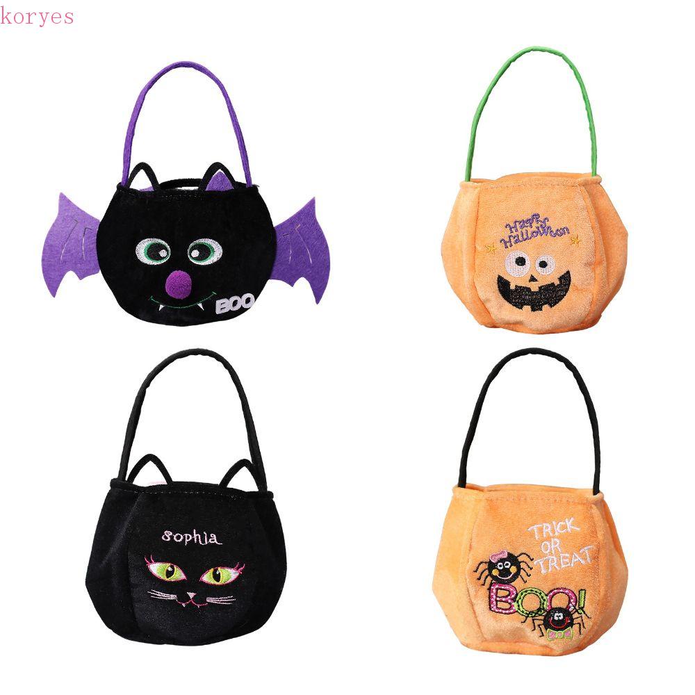 Túi Xách Đựng Quà Halloween Hình Mèo Đen Vui Nhộn Cho Bé