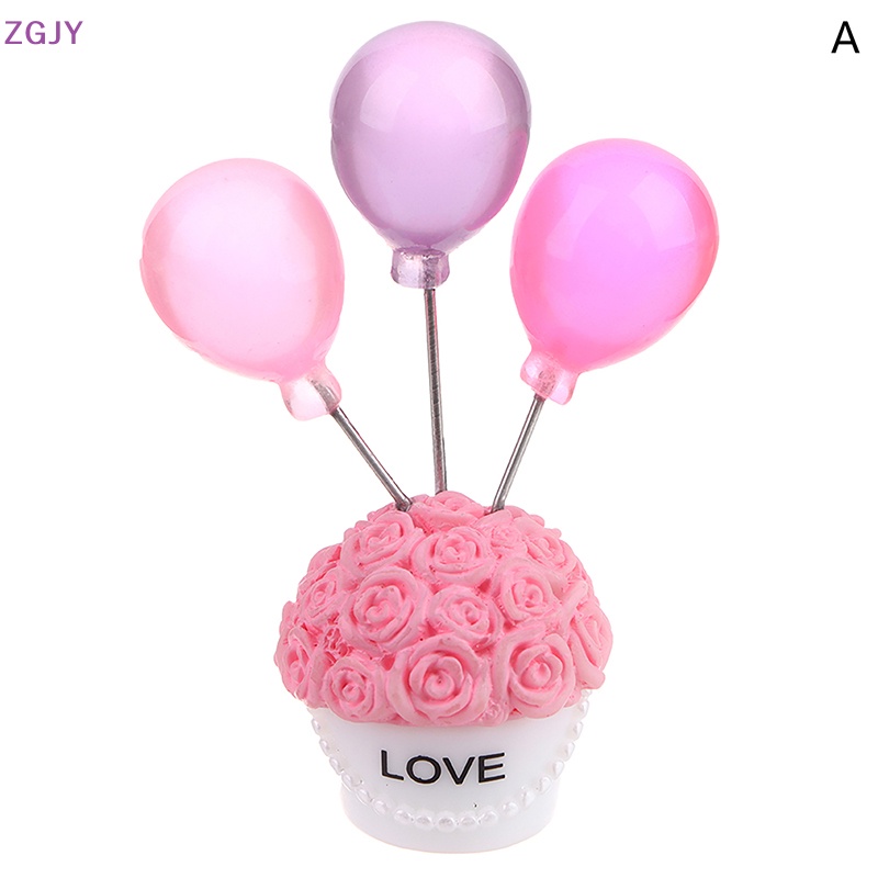 1 Bong Bóng Hoa Hồng Bằng Nhựa Resin Trang Trí Xe Hơi / Nhà Búp Bê Mới