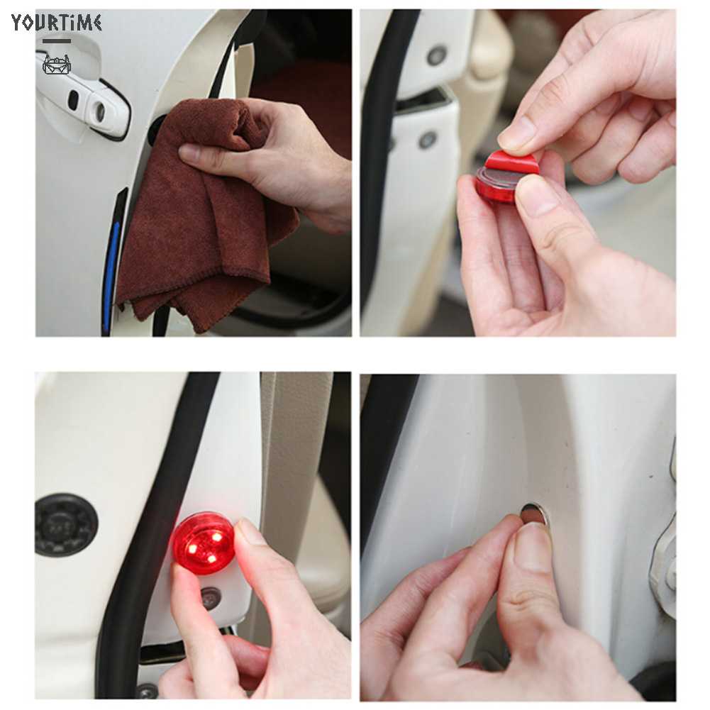 Bộ 2 Đèn LED Cảnh Báo Chống Va Chạm Không Dây Gắn Cửa Xe Hơi