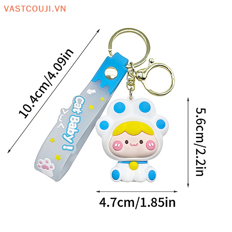 Móc Khóa Hình Mèo VASTJI Dễ Thương