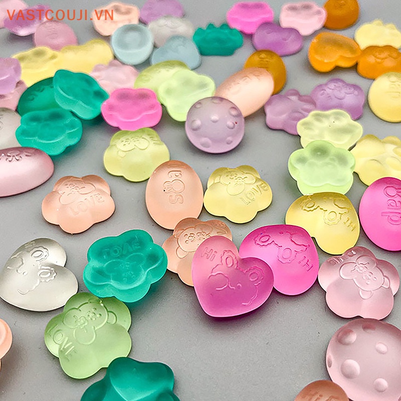 Set 10 Kẹp Tóc Mini Bằng Resin Dễ Thương DIY