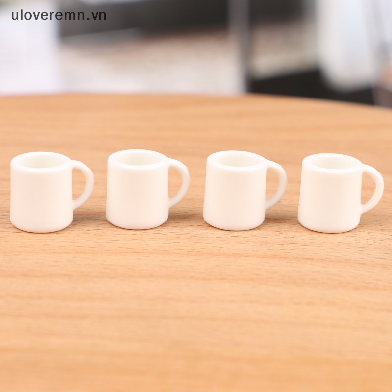 Set 4 Ly Nước Mini Tỉ Lệ 1: 12 Xinh Xắn Dùng Để Trang Trí Nhà Búp Bê