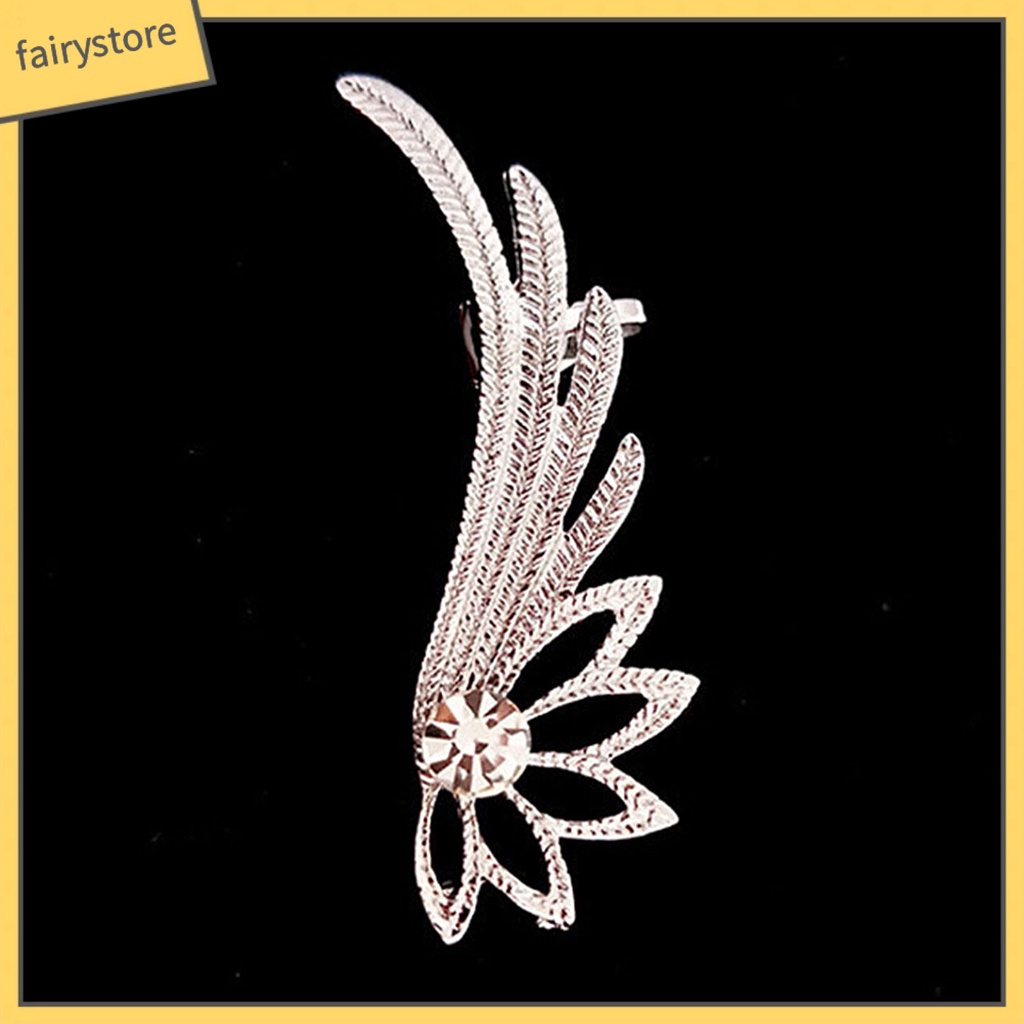 1 Khuyên Kẹp Vành Tai Hình Đôi Cánh Phong Cách Vintage