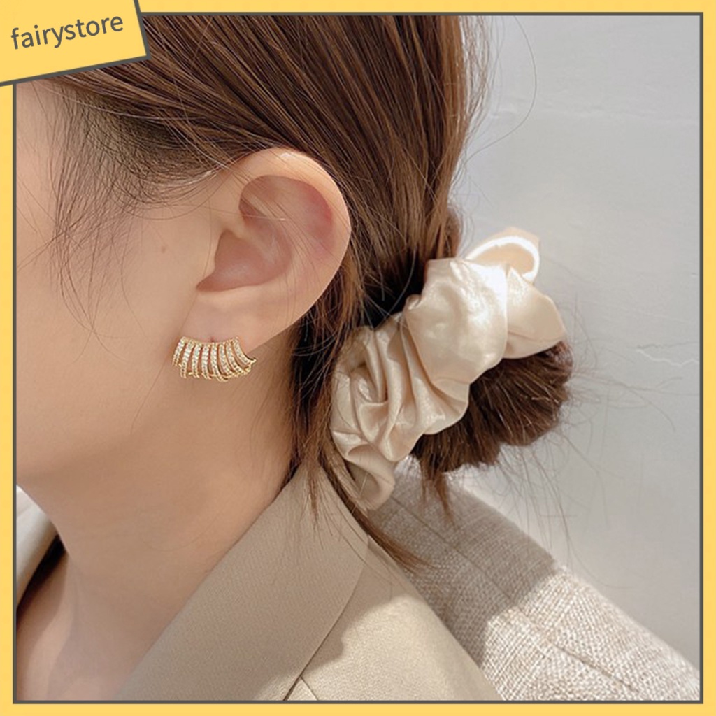 1 Đôi Bông Tai Đính Đá Lấp Lánh Dành Cho Nữ