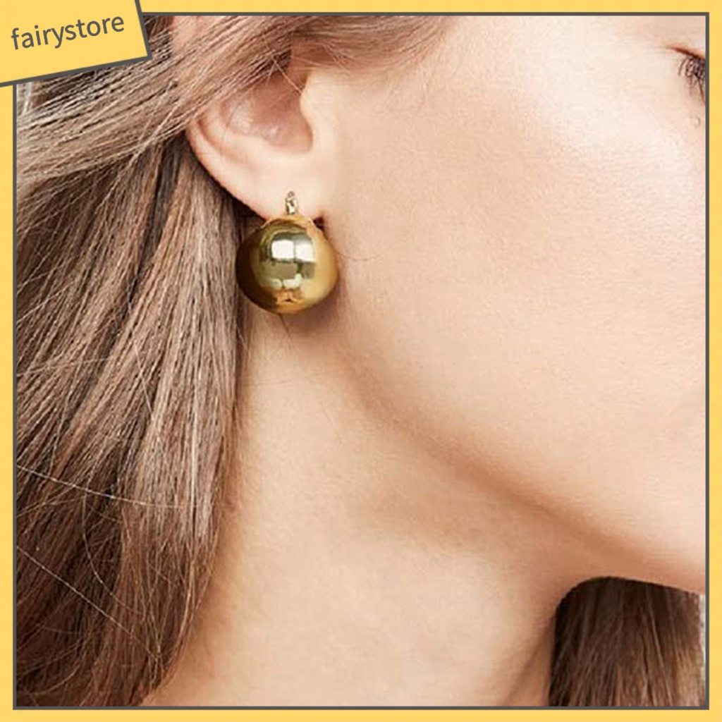 1 Đôi Bông Tai Hình Tròn Phong Cách Punk Tinh Tế Dành Cho Nữ