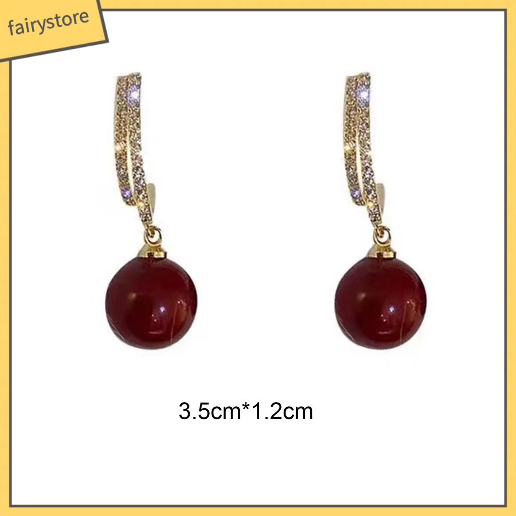 1 Đôi Bông Tai Đính Đá Phong Cách Pháp Cổ Điển Sang Trọng Dành Cho Nữ