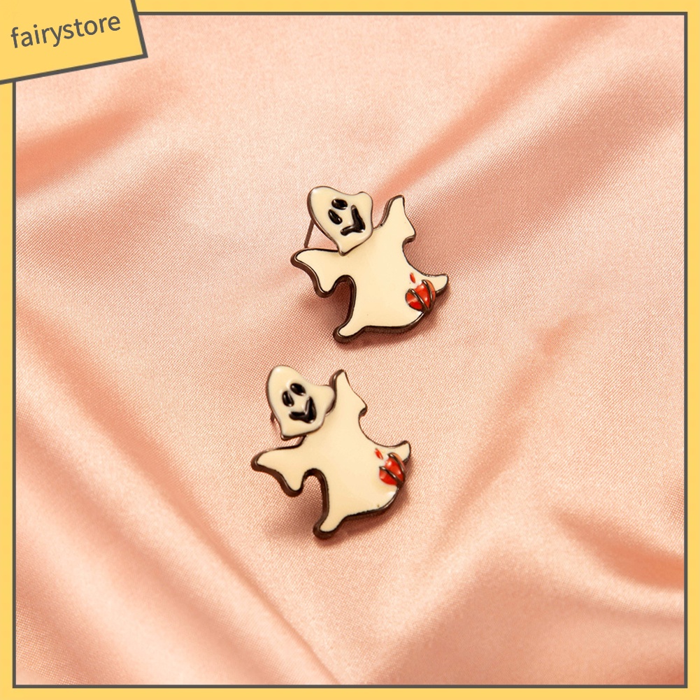 [FRO] Khuyên Tai Hình Đầu Lâu Nhện Đầu Lâu Phong Cách Gothic Halloween Vui Nhộn Cho Nữ