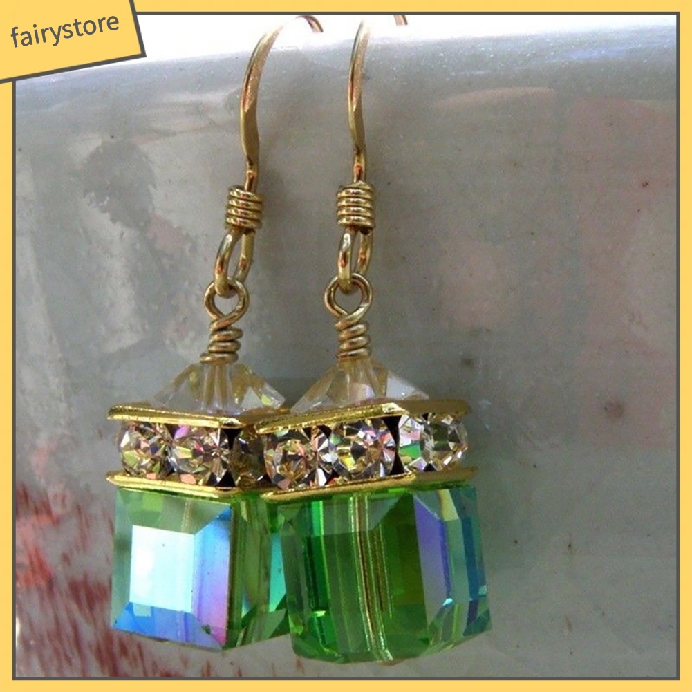 Đôi Khuyên Tai Đính Đá Nhân Tạo Thời Trang Dành Cho Nữ