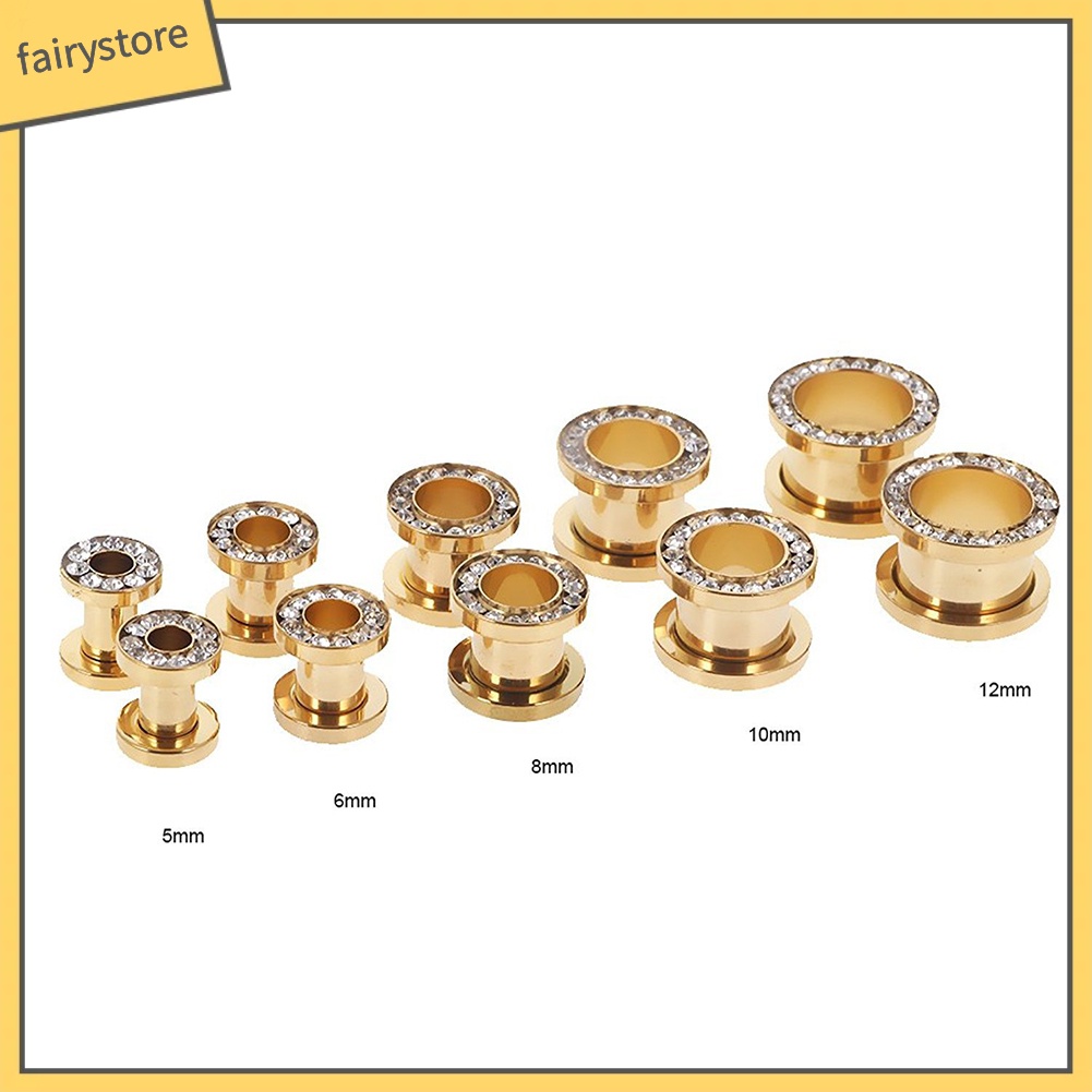 1 Khuyên Xỏ Tai Đính Đá Bằng Thép Không Gỉ