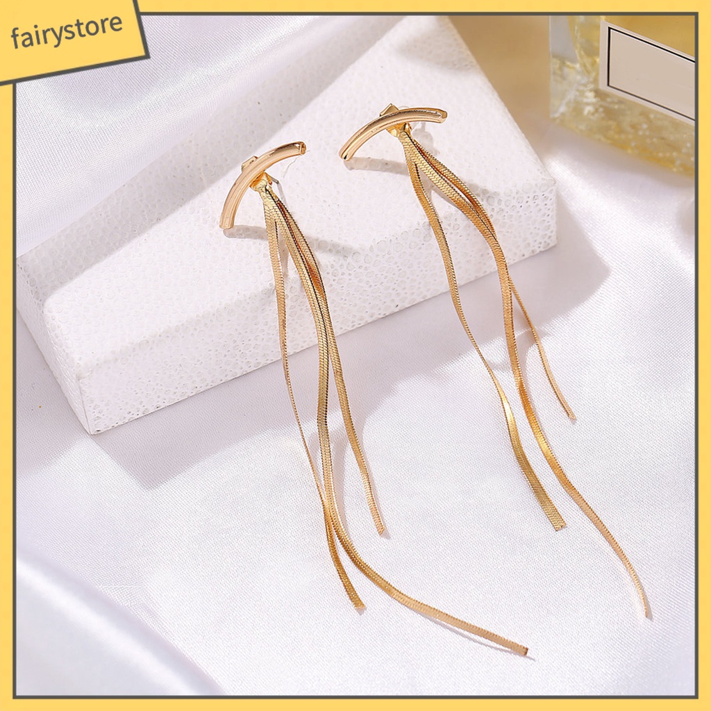 1 Đôi Bông Tai Dáng Dài Hình Rắn Phong Cách Bohemian Thời Trang